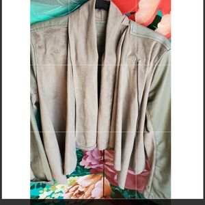 Leather/Suede (faux) moto jacket